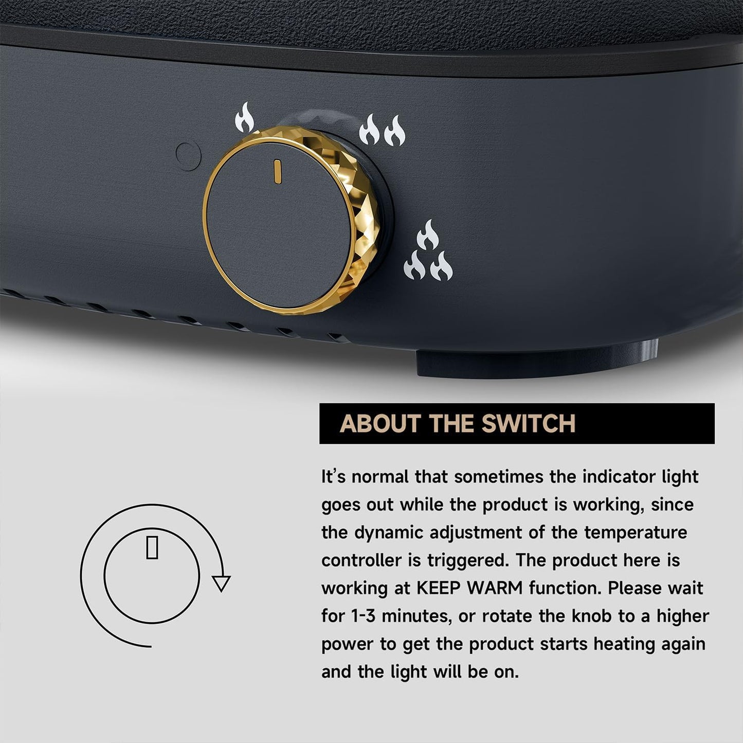 Dezin Hot Pot Electric with Divider, 4L Electric Shabu Shabu with Dual-Flavor Pot,3.7" Depth Nonstick Dual Side with Multi-Power Control for Party, Family and Friend Gathering