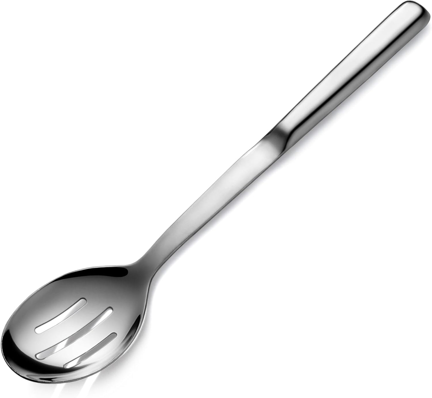 New Star Foodservice Hollow Handle Notched Serving Spoon (Silver, Slotted Serving Spoon (12-Inch))