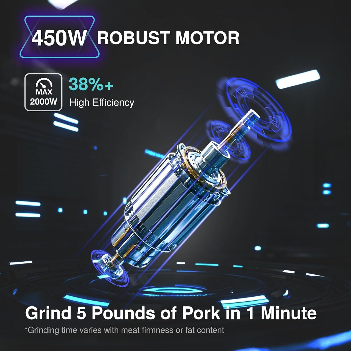 Electric Meat Grinders for Home Use, 3000W Max Sausage Stuffer Machine Kitchen Meat Grinder Heavy Duty With 3 Grinding Plates, Sausage Maker Tubes & Kubbe Kit Stainless Steel Food Grinder