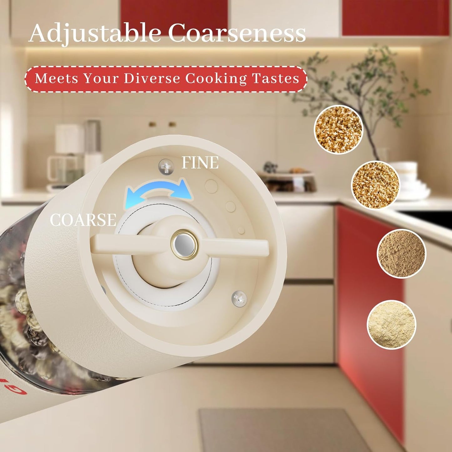 Electric Salt and Pepper Grinder Set, USB Rechargeable Adjustable Coarseness Automatic Salt Pepper Mill Shakers/Grinder Kitchen Spice Mill for Outdoor, Home Chefs Idea for New House Warming Gifts