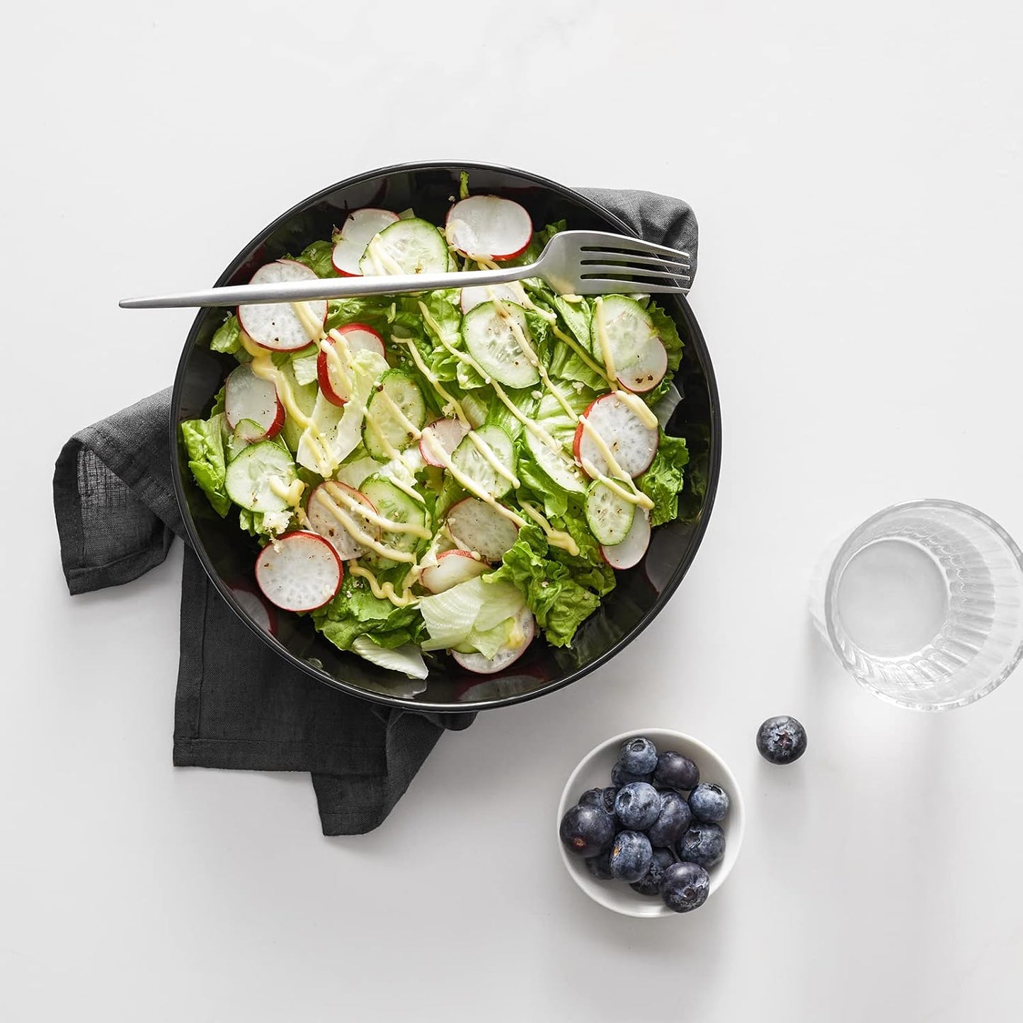 Y YHY Pasta Bowls 30oz, Large Salad Serving Bowls, Shallow Soup Bowls, Porcelain Pasta Bowls Set of 6, Microwave Dishwasher Safe, Black