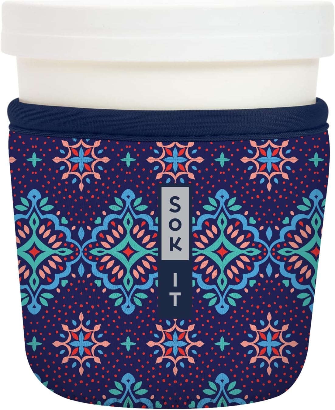 Sok It IceCreamSok Insulated Neoprene Cover (Diamond Back, Tapered Ice Cream Pints)