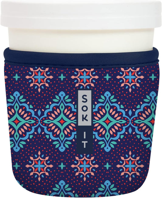 Sok It IceCreamSok Insulated Neoprene Cover (Diamond Back, Tapered Ice Cream Pints)