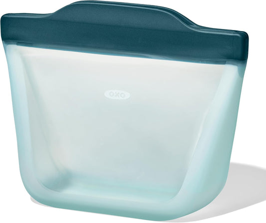 OXO Good Grips Silicone Reusable Bag – Stand-Up Snack (12 oz) – Lagoon