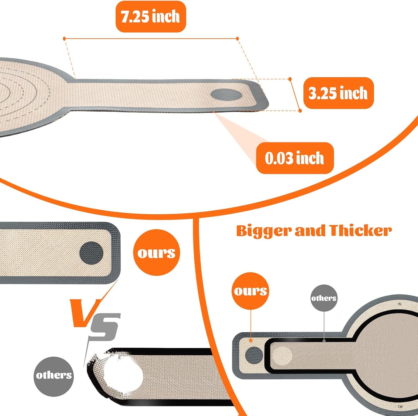 Silicone Bread Sling Dutch Oven Liners Sourdough Baking, Non-Stick Bread mat with Extra Long Handles, Easy Clean Reusable Silicone Bread Baking Mat, 2 Pack for Transferable Dough, Best Japan Silicone