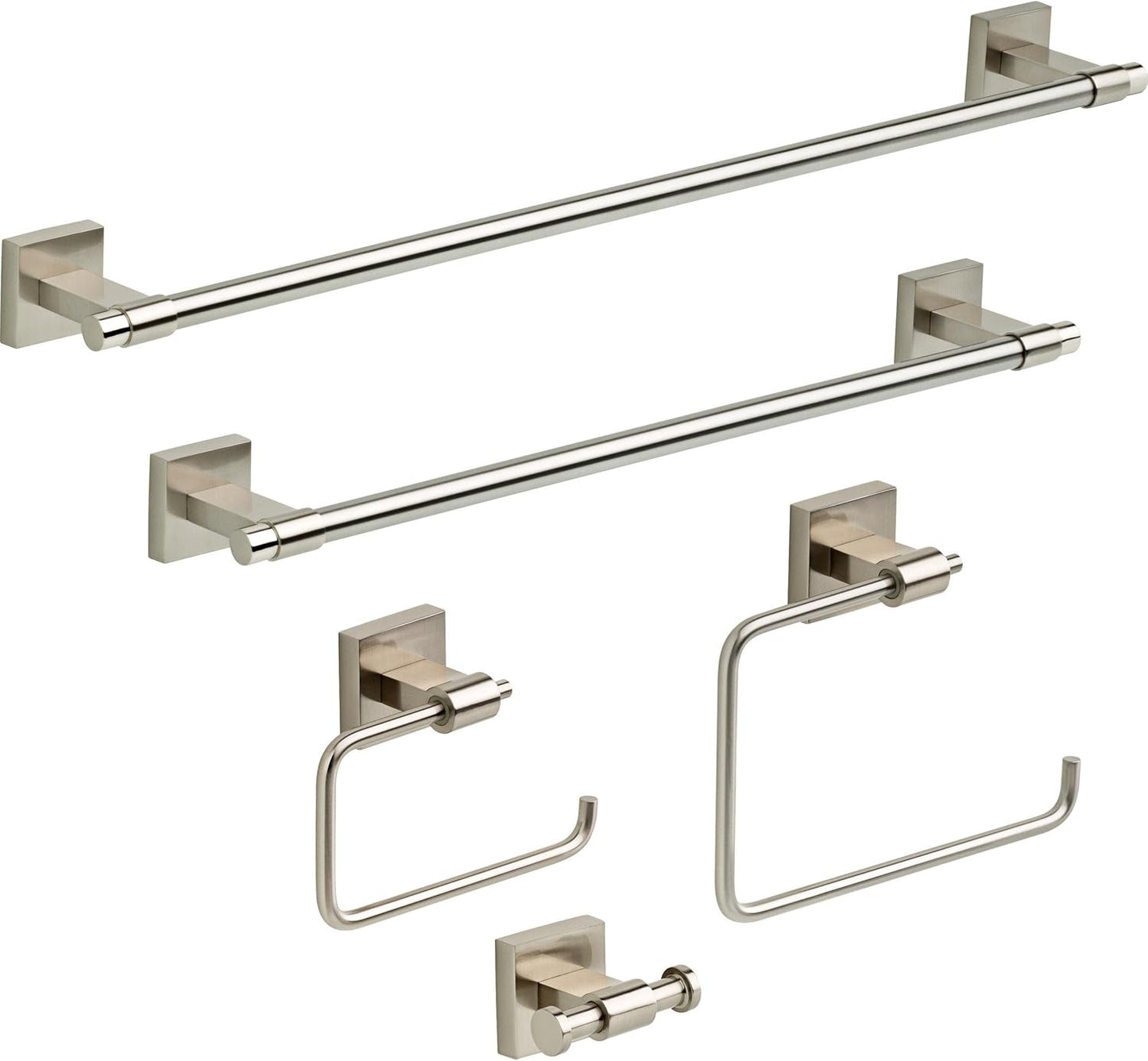 Franklin Brass Maxted (1-Pack) 18" Towel Rack for Bathroom, Satin Nickel Towel Bar for Bathroom Wall Kitchen Towel Holder Rod Wall Mounted Bathroom Accessories MAX18-SN