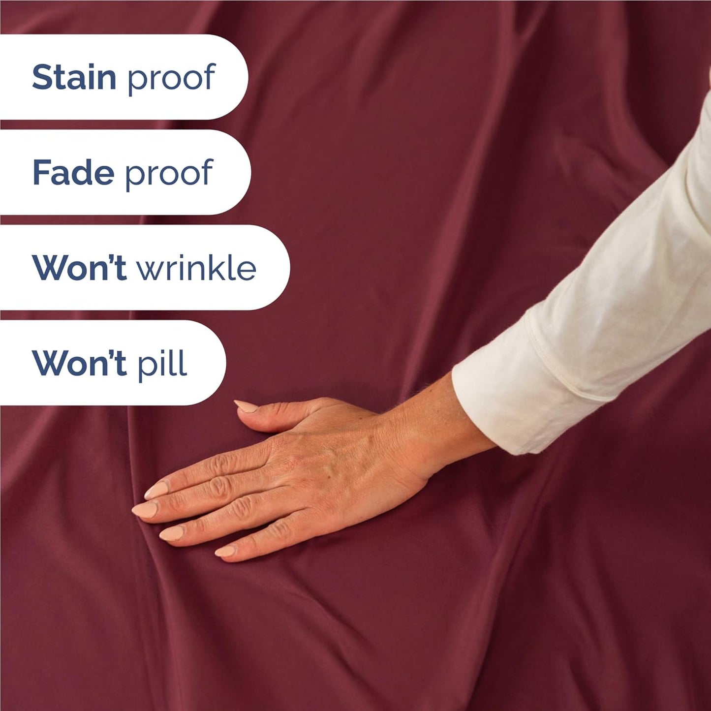 Twin XL Size 3 Piece Sheet Set - Comfy Breathable & Cooling Bed Sheets Set - Hotel Luxury Bedding for Women, Men, Kids, Teens, Boys & Girls - Deep Pockets, Soft and Wrinkle Free - Oeko-Tex - Burgundy