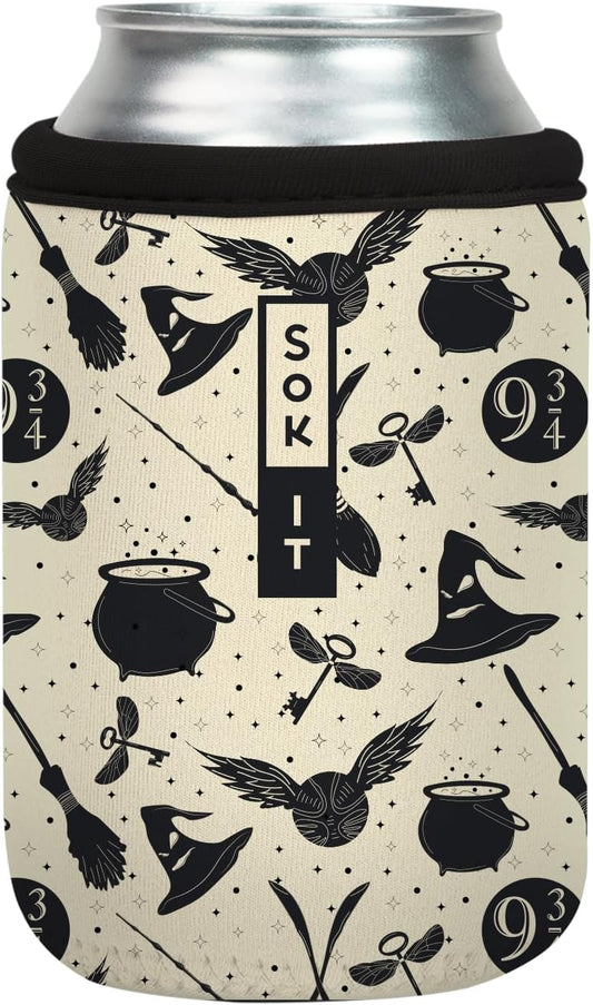 Sok It CanSok Sleeve for Beer & Soda Insulated Neoprene Cover (Wizard's Walk, 12oz Can Sleeve)