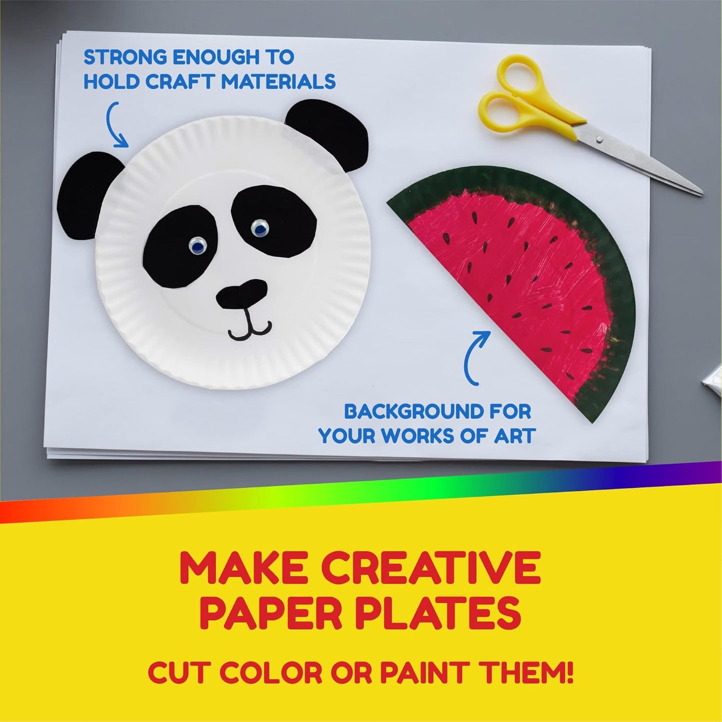 Hygloss Products 6" Uncoated White Paper Plates Bulk, 6 Inch, 1000 pack, Disposable Plates For Food, Dessert Or Crafts