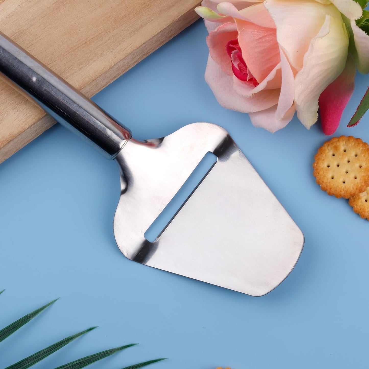 Stainless Steel Cheese Slicer for Block Cheese, Handheld Butter Cutter Shaver Multi-Functional Kitchen Tool for Hard and Semi-Hard Non-Stick Cheeses Grater, Vegetables, Cactus Peeler