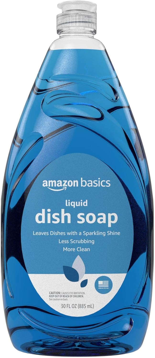 Amazon Basics Dish Soap, Fresh Scent, 30 fl oz, Pack of 8