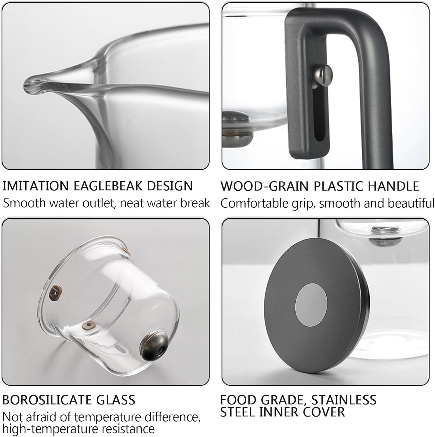 Enchanti Tea Pot - 600ml/20.3oz Witchcraft Magic Glass Teapot, Magnetic Water Separation Design, Borosilicate Infuser Pot with Strainer for Loose Leaf & Herbal Teas, Ideal for Tea Maker