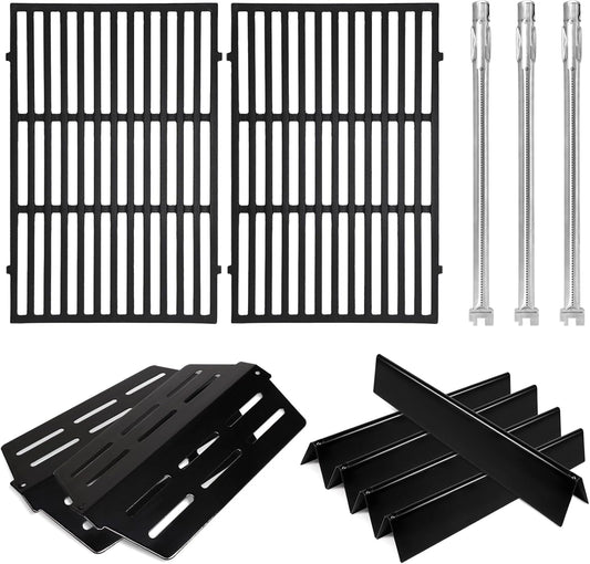 Grill Parts Replacement For Weber Genesis 300 Series E310, E320,E330,S310, S320, S330, EP310, EP320, EP330 with Front-Mounted Control,7620 Flavor Bar 62752 Burner 7524 Grates,7622 Heat Deflector