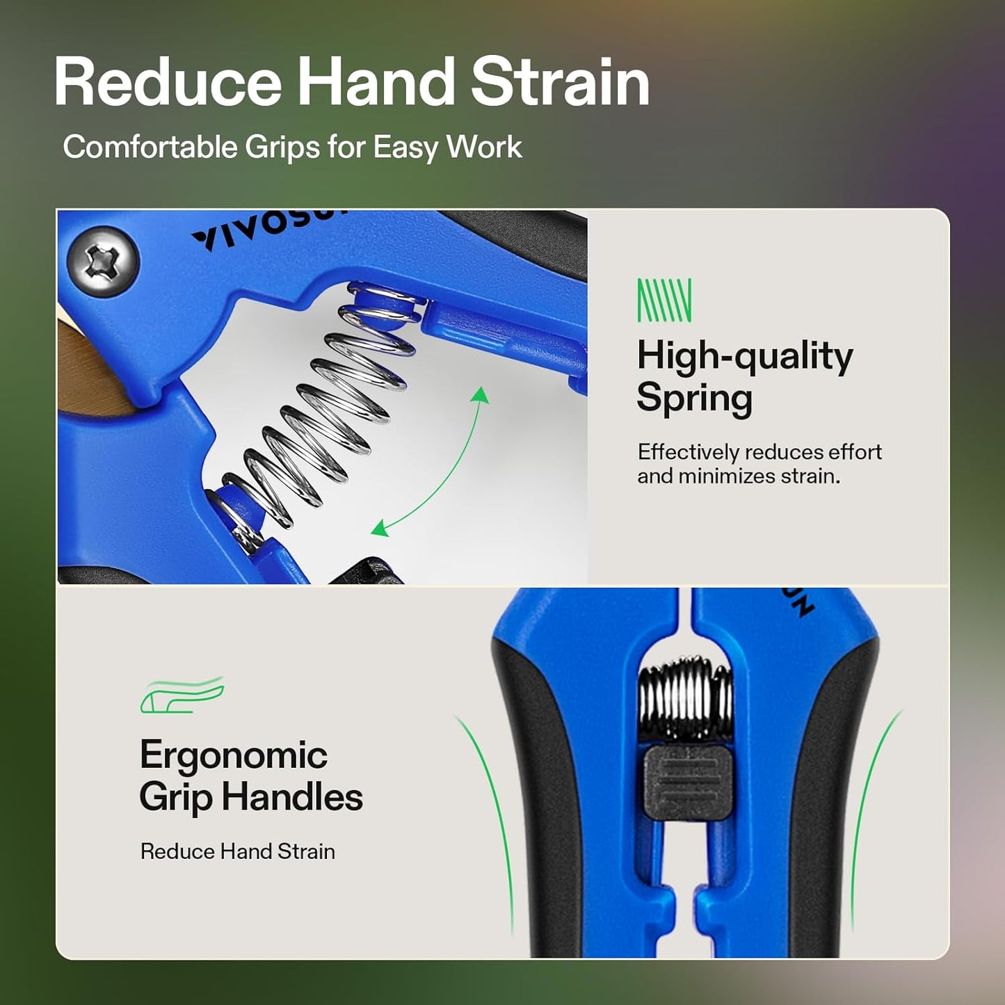 VIVOSUN 3-Pack 6.5 Inch Gardening Scissors Hand Pruner Pruning Shear with Titanium Coated Curved Precision Blades