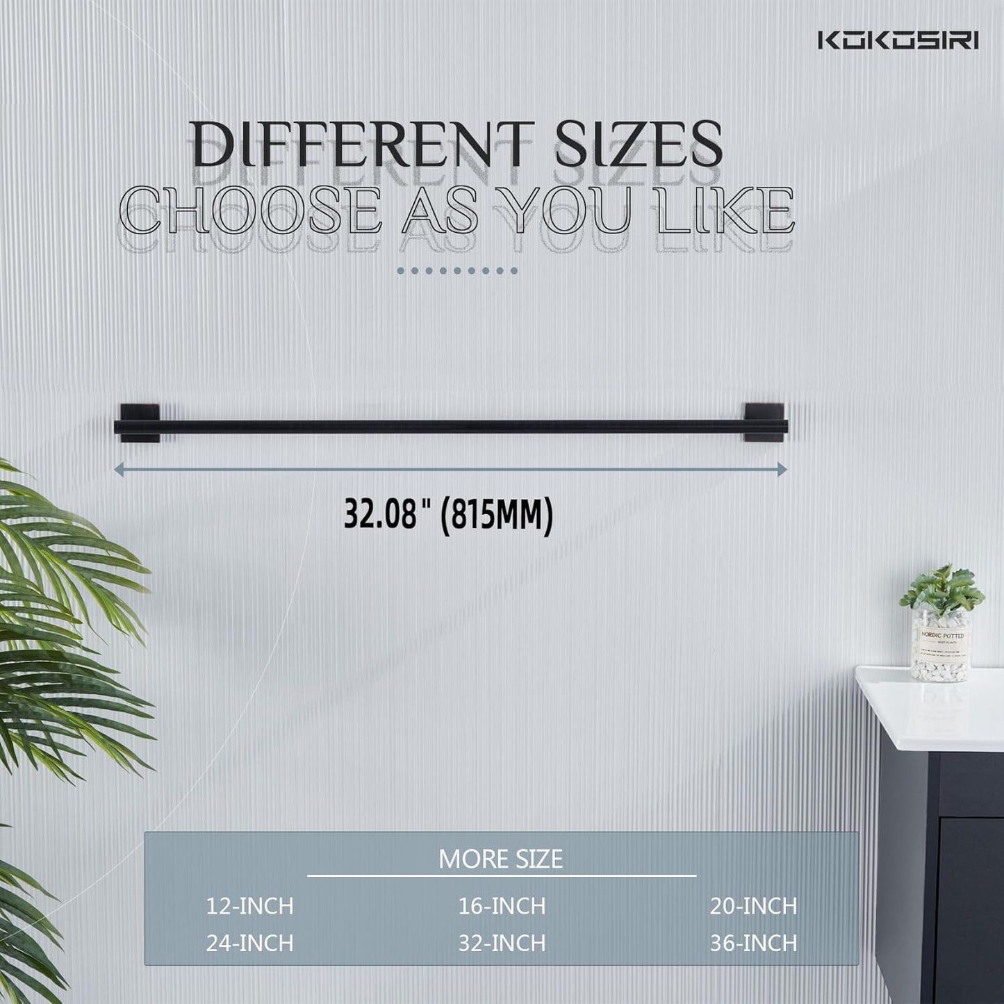 KOKOSIRI Bathroom Towel Bar 32'' Towel Holder for Bath Kitchen Cabinet Towel Rails 32 Inch Oil Rubbed Bronze Stainless Steel B4005ORB-L32