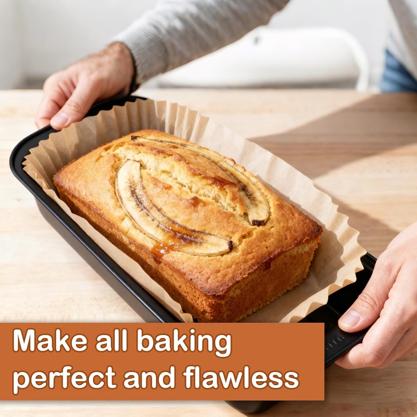 50 pack loaf pan liners for baking bread 9x5, Non-Stick Siliconized Greaseproof Paper, Baking Liner for Baking Bread, Cakes, Banana Bread, Parchment Paper