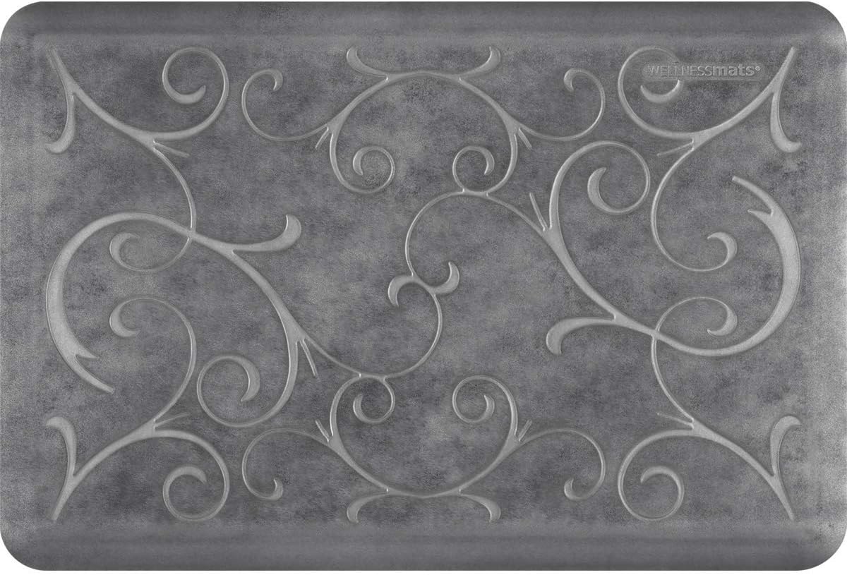 WellnessMats Bella Collection Anti-Fatigue Floor Mat, Polyurethane – Ergonomic Support Pad for Home, Kitchen, Garage, Office Standing Desk – Water Resistant - Made in USA