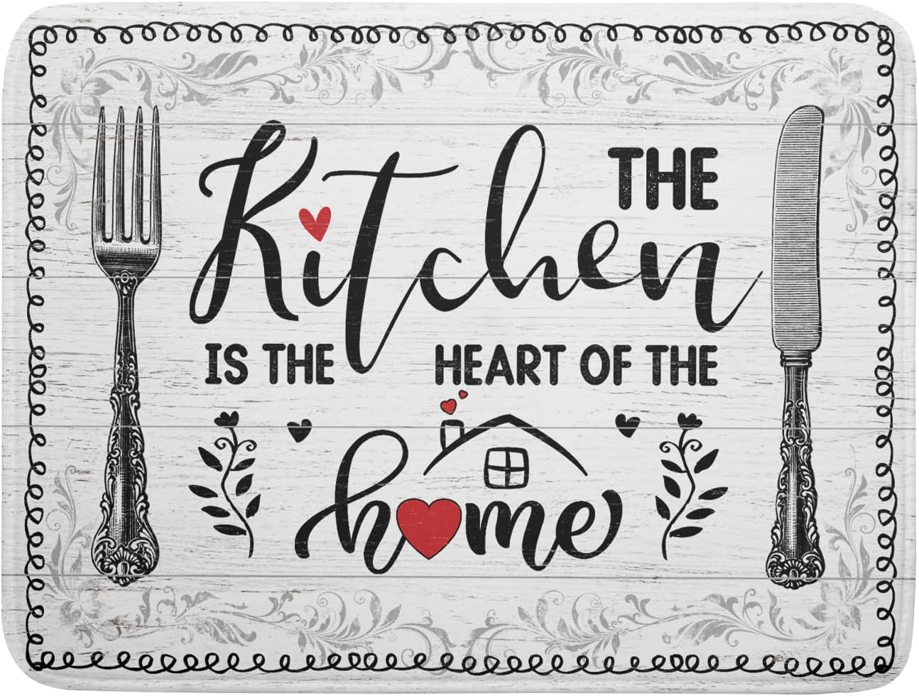 White Kitchen Dish Drying Mat 18x24 Inch Knife Fork Dish Drainer Rack Mats Microfiber Absorbent Protector for Kitchen Countertop Decor