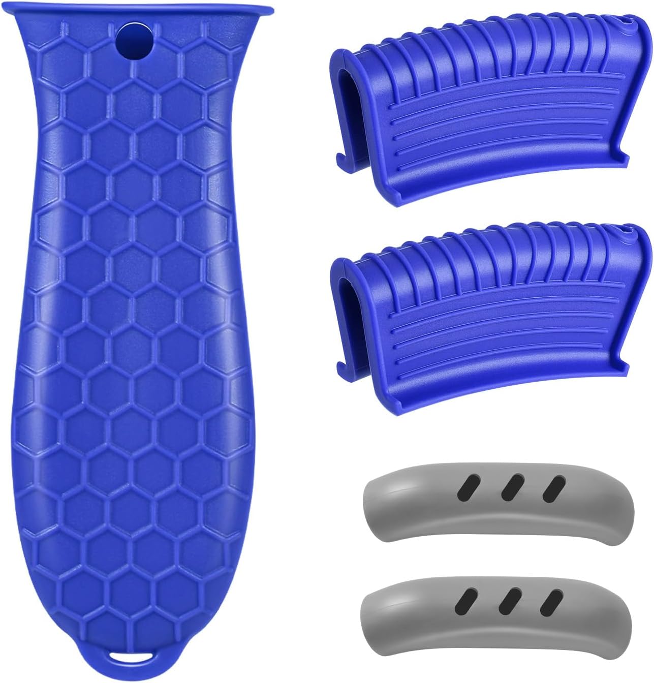 5 Pcs Cast Iron Handle Cover, Silicone Hot Handle Holder, Heat Resistant Cast Iron Skillet Handle Covers Potholder for Frying Pans and Griddles Kitchen Supplies