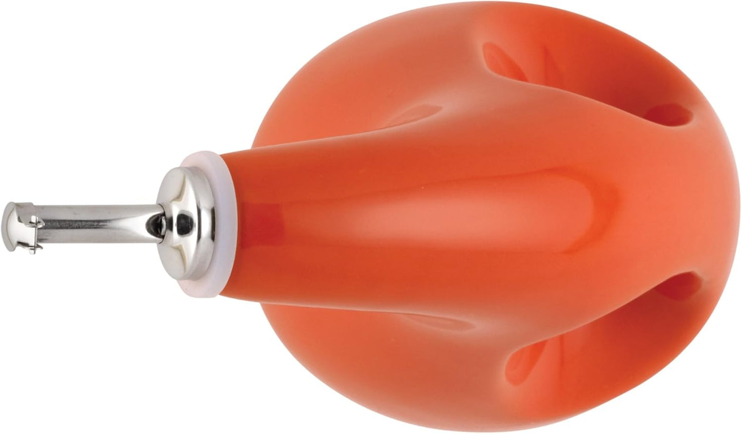 Rachael Ray Solid Glaze Ceramics EVOO Olive Oil Bottle Dispenser with Spout - 1 Piece, Orange