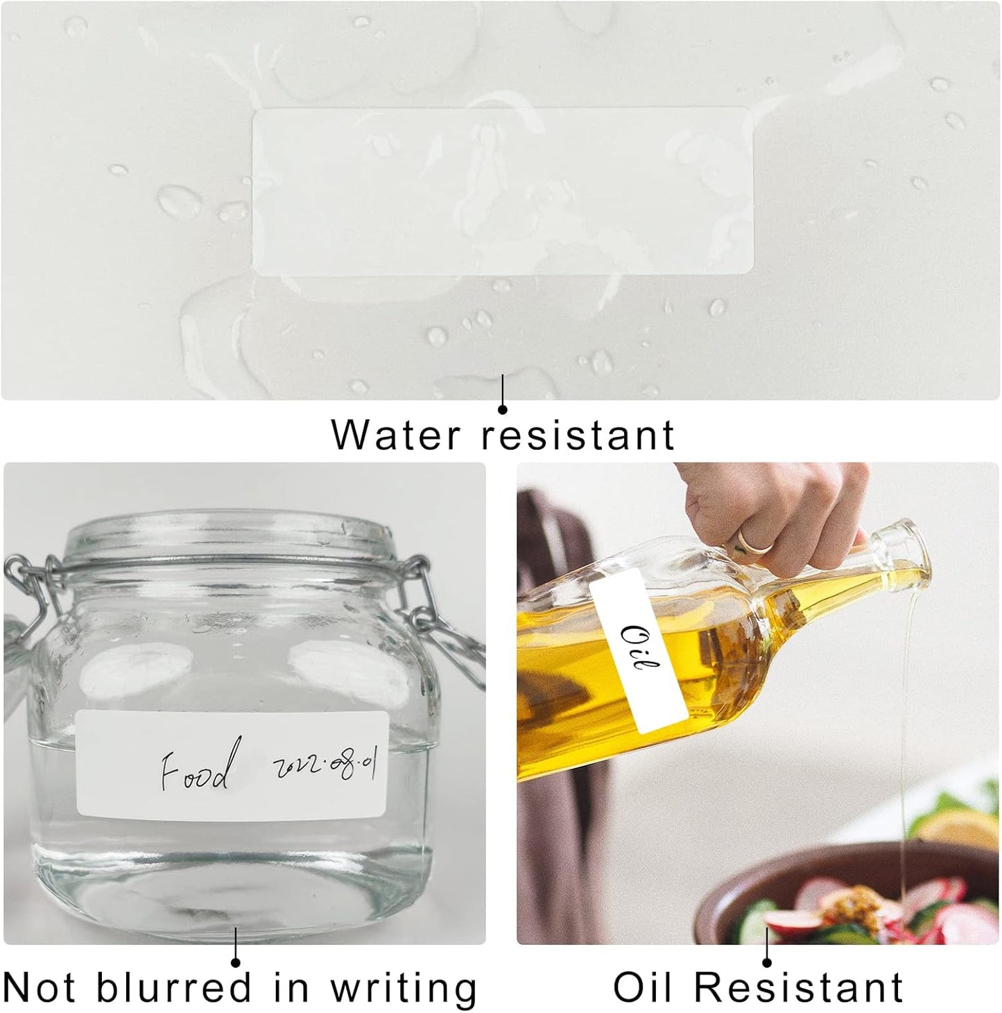 Removable Freezer Labels, Date Label 1x2 Inch Food Storage Stickers, Waterproof Oil Resistant Easy Clean Leaves no Residue 300 Total Per Roll