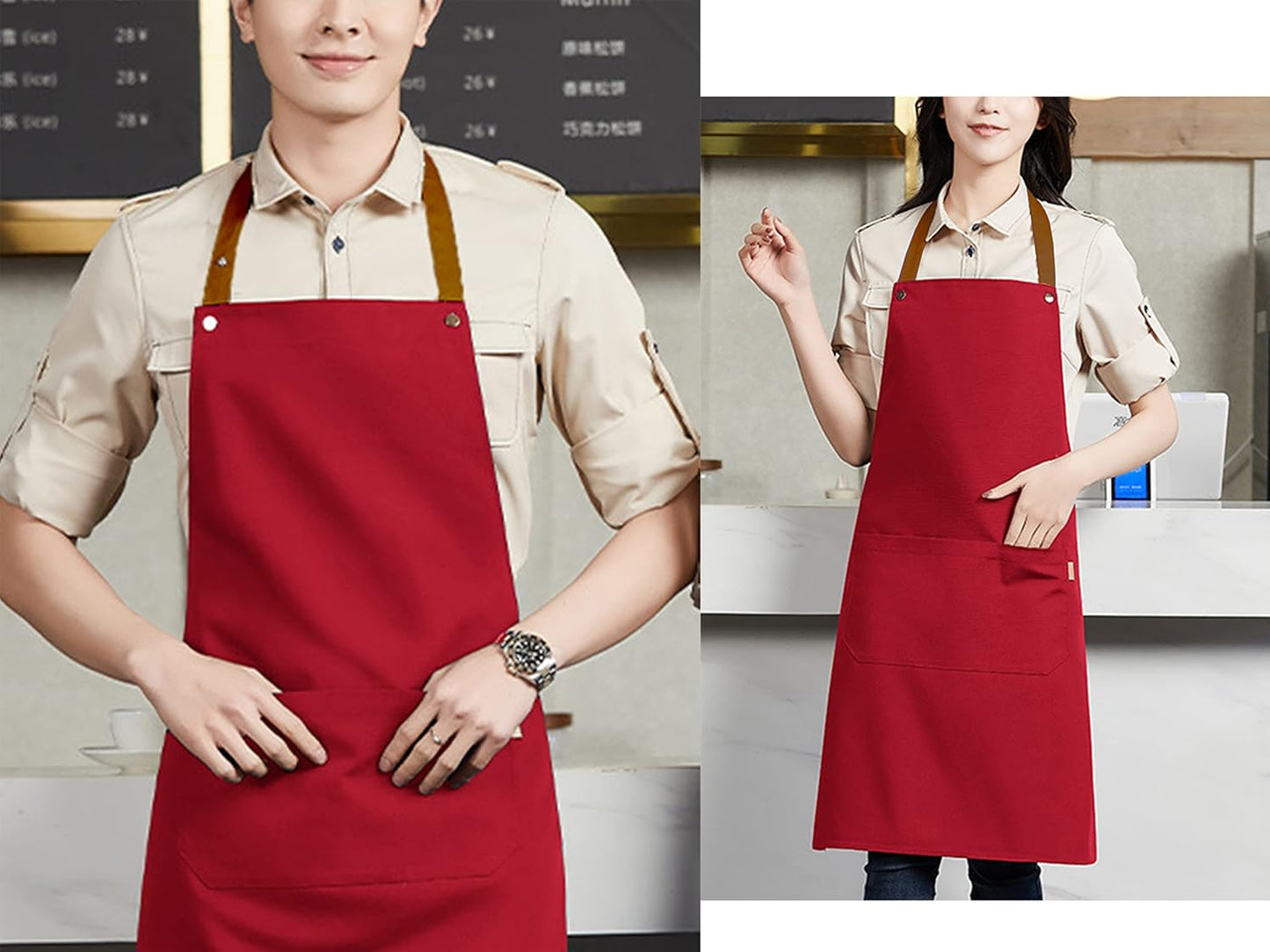 Personalized Custom Aprons Custom Adjustable Kitchen Cooking Aprons Hair Stylist Cafe Work Aprons For Men And Women