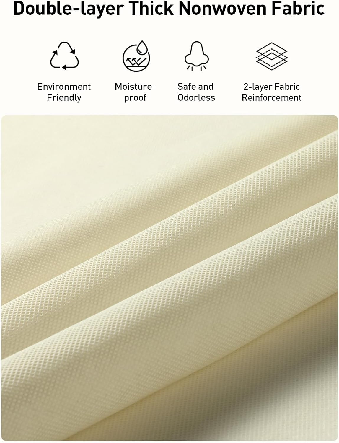 Yecaye 2 Pc Over the Door Organizer with 5 Bins 10 Side Pockets, 44lbs Load Hanging Bathroom and Bedroom Organizer, behind the Door Hanging Organizers for Nursery Newborn Baby Essential Stuff Beige