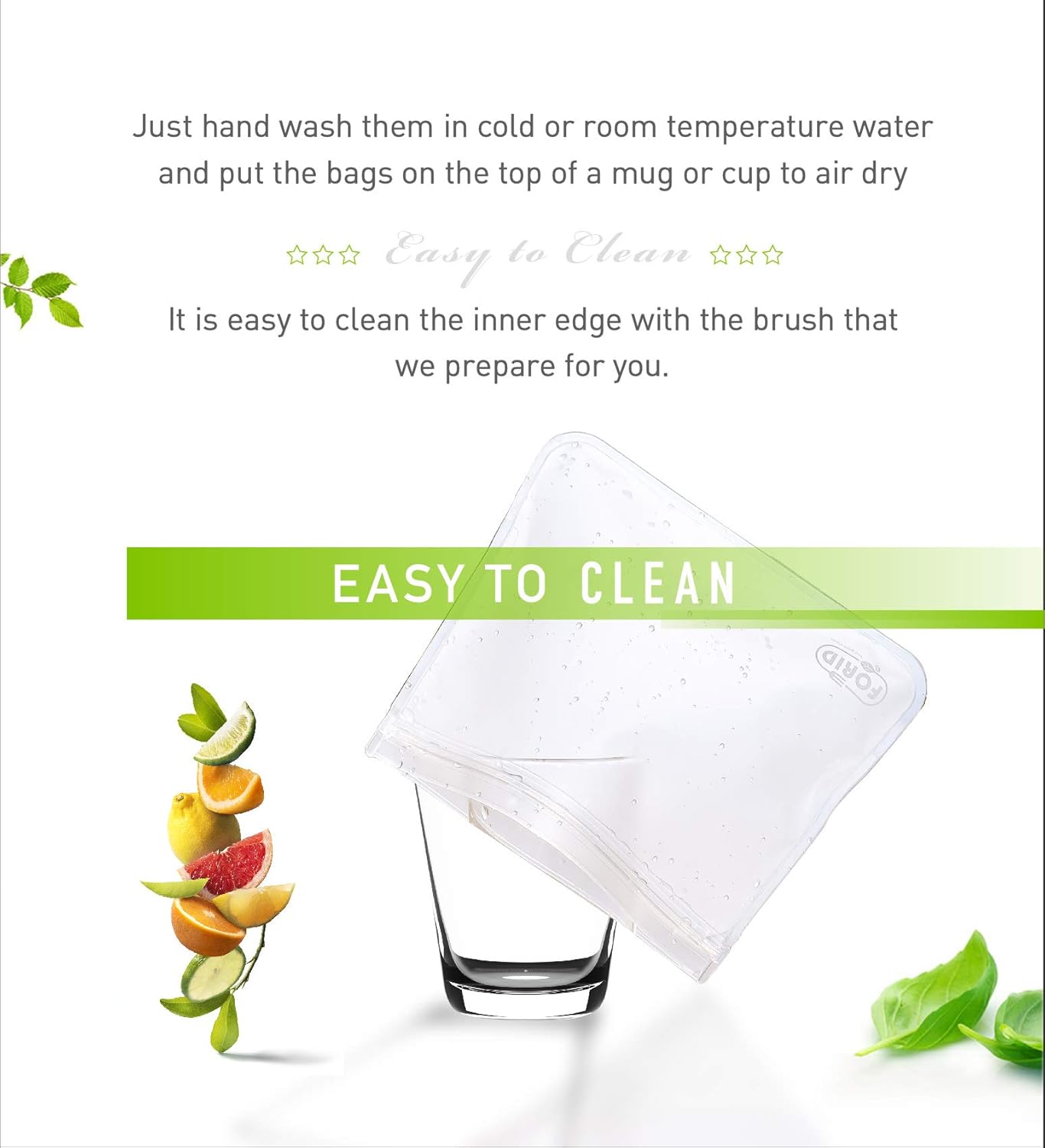 FORID Reusable Gallon Freezer Bags, 6 Pack Extra Thick Gallon Reusable Bags, Leakproof Food Storage Bags for Marinate Food, Fruit Cereal Sandwich Snack Meal Prep Travel Items Home Organization Storage