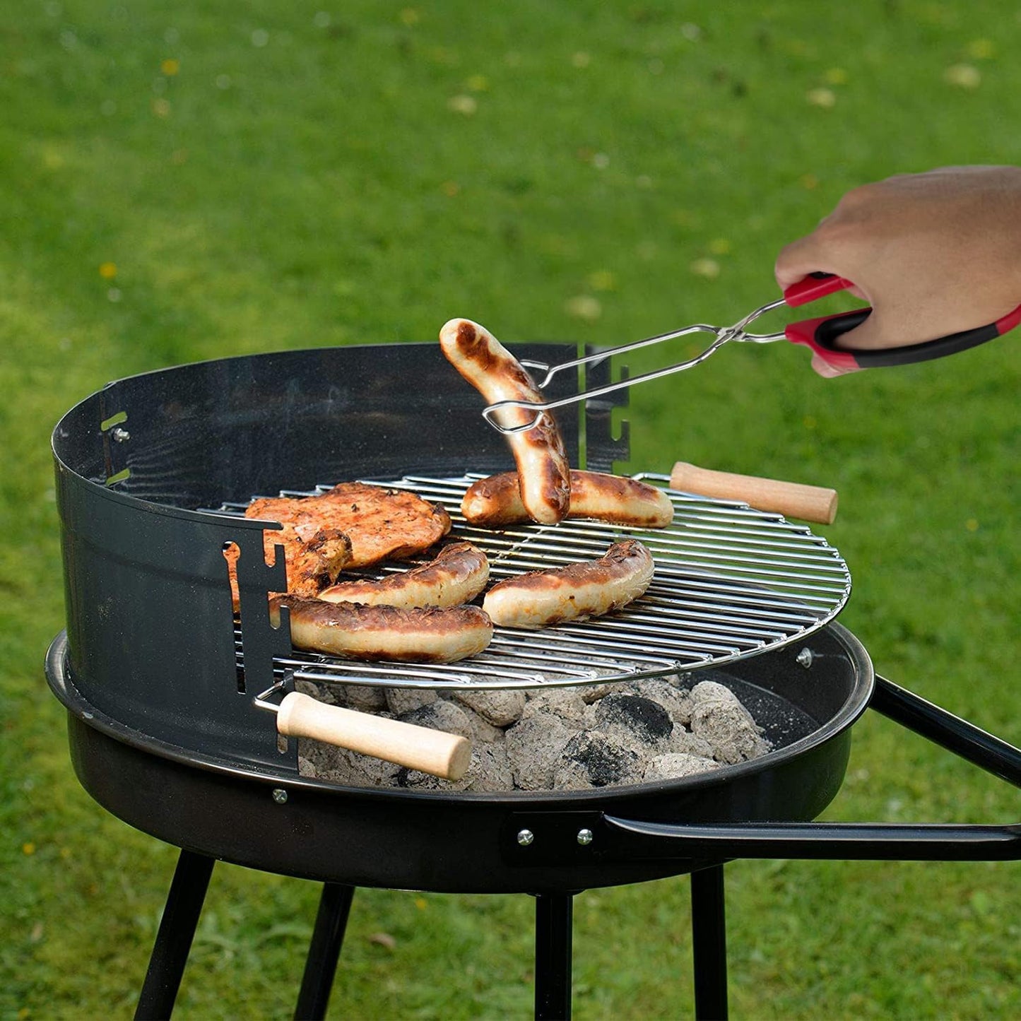 Stainless Steel Scissor Tongs 10-Inch and 12-Inch Set, Set of 2