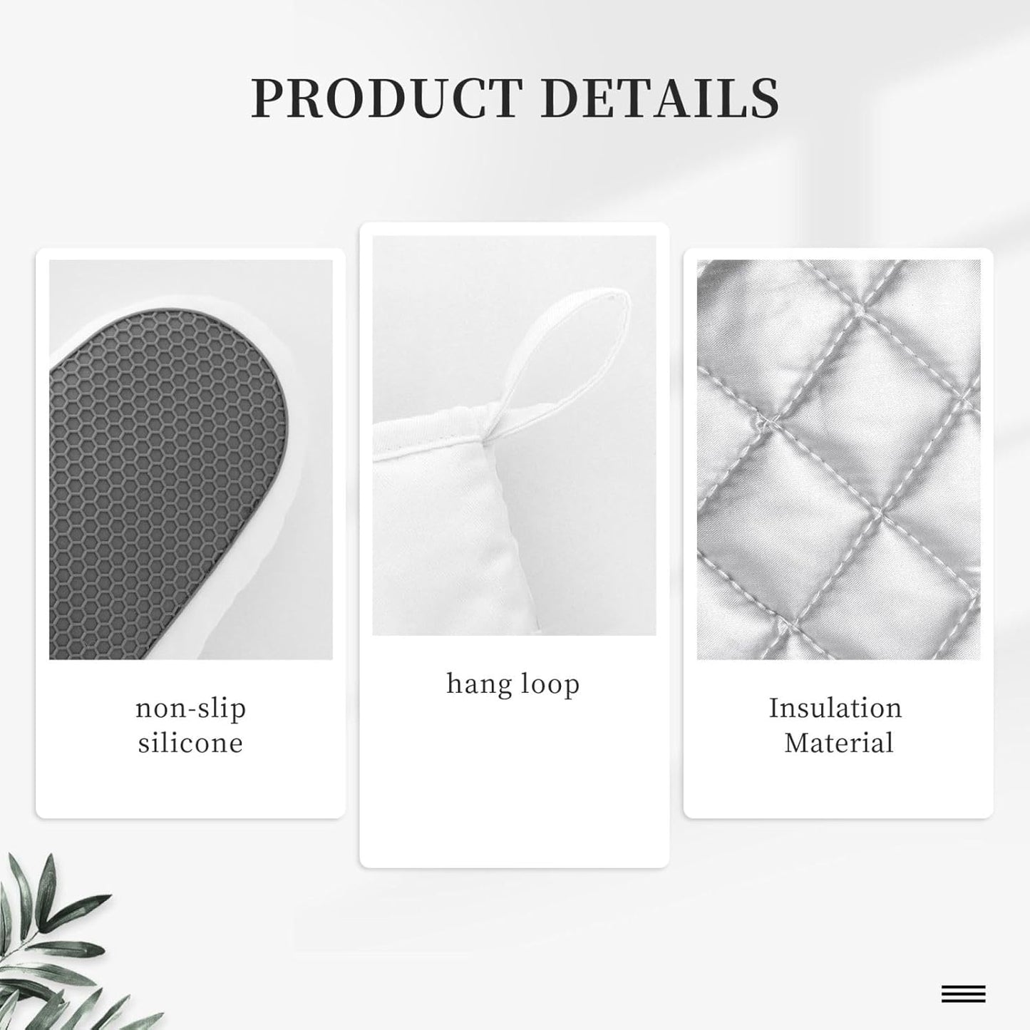 Tropic Hawaiian Hibiscus Flower Oven Mitts Pot Holders Set Silicone Heat Resistant Green Leaves Red Floral Oven Mitts and Hot Pads Potholders Non-Slip Oven Gloves for Cooking Baking Grilling