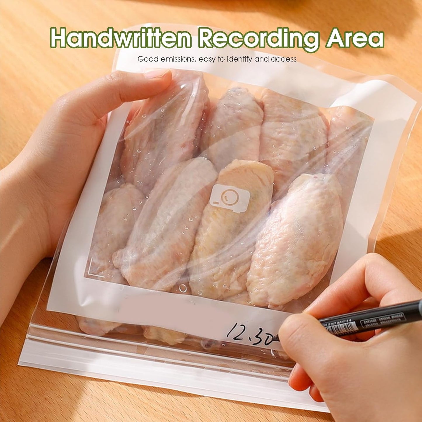 Reusable Freezer Bags 15PCS, Gallon Food Storage Bags with Stand & Label Leakproof Reusable Sandwich Bag for Kitchen, Vegetables, Snacks