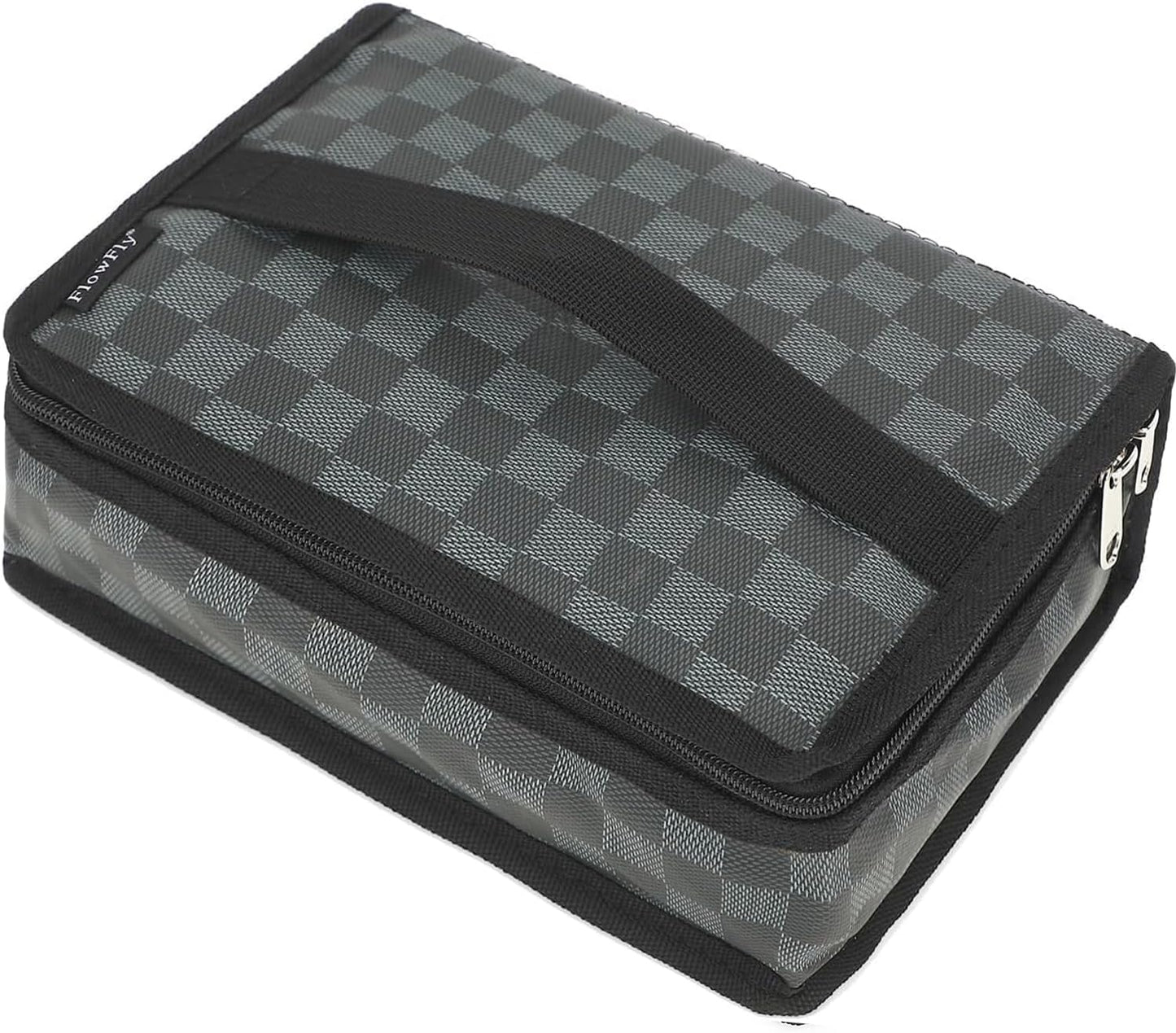 FlowFly Small Insulated Lunch box Portable Soft Bag Mini Cooler Thermal Meal Tote Kit with Handle for Work, Plaid