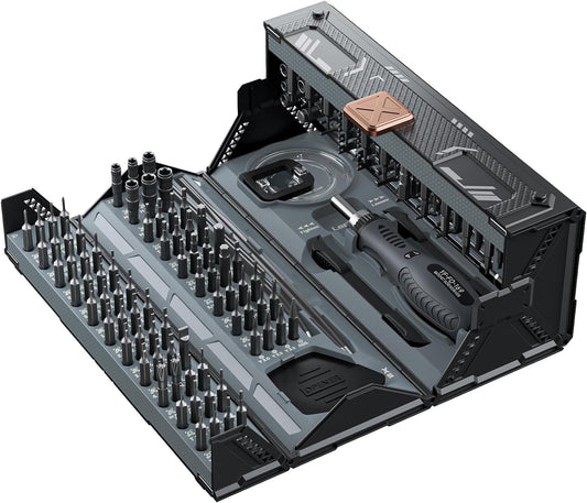 Precision Ratchet Screwdriver Set with Case, JAKEMY 180 in 1 Computer Screwdriver Tool, Compact Tool Set, Screwdriver Repair Kit for Laptop, iPhone, MacBook, PS5, Xbox, RC, Watch, Jewelry, Eyeglasses