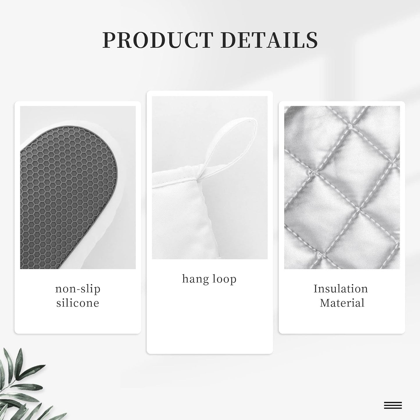 Lemon Oven Mitts and Pot Holders Sets of 4,Resistant Hot Pads with Silicone Non-Slip BBQ Gloves for Kitchen,Cooking,Baking,Grilling