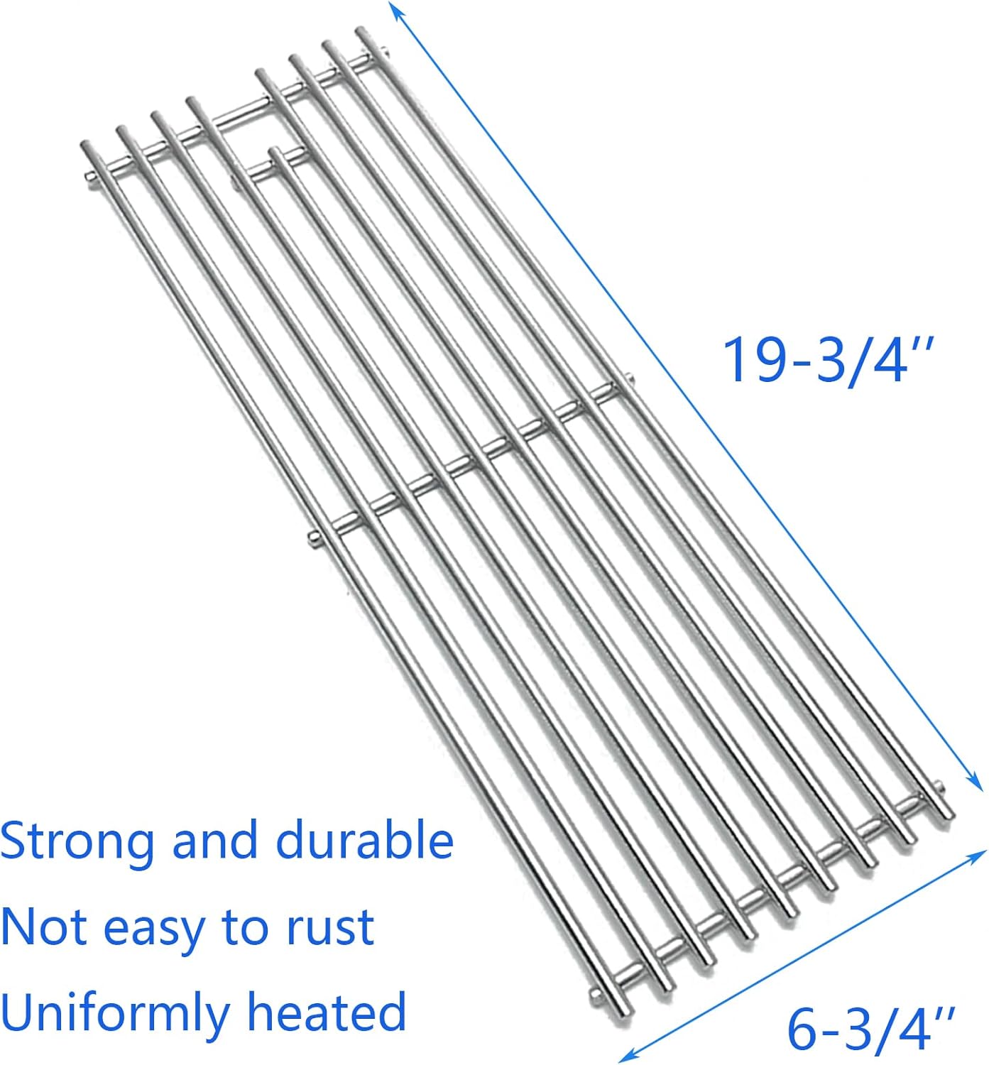 19-3/4" Stainless Steel 4 Cooking Grates Replacement Parts for Chargriller 2121, 2123, 2222, 2828, 3001, 3008, 3030, 3072, 3232, 3725, 4000, 4001, 4008, 4208, 5050, 5252 King Griller 3008, 5252 Grill