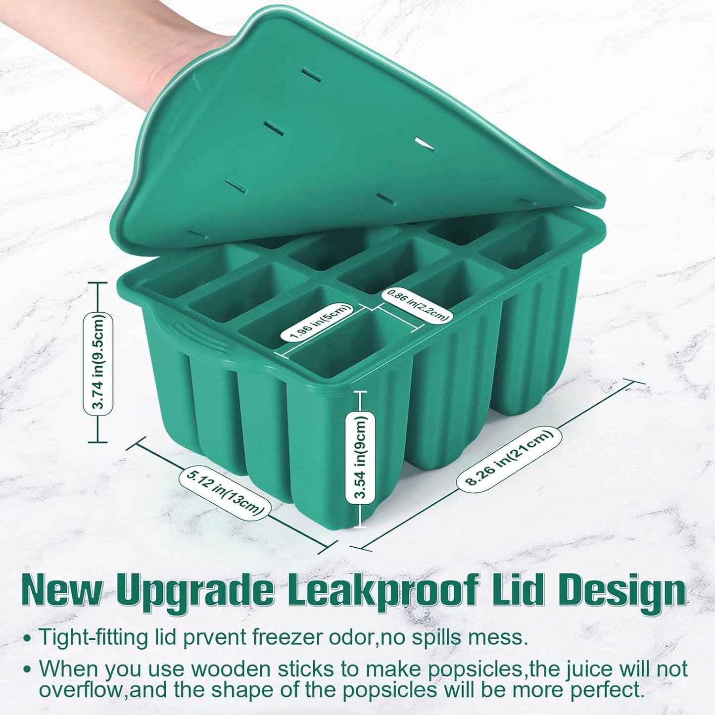 Silicone Popsicles Molds,Ice Pop Cream Mold Set Homemade Toddler Popsicle Maker For Kids Para Paletas De Helado Kulfi BPA Free, with 50 Sticks, 50 Bags,50 wire Ties (Navy blue)