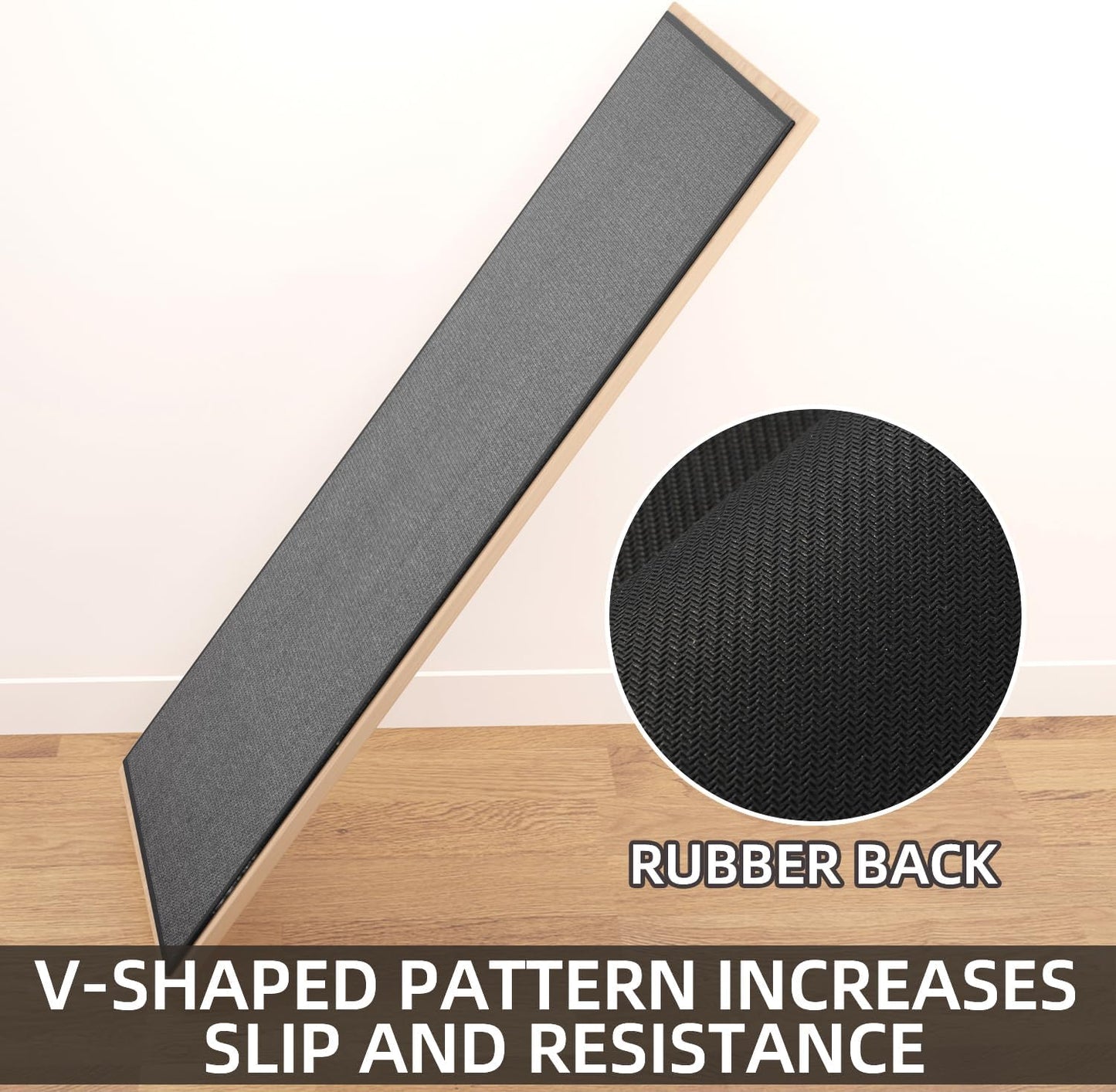 Kitchen Mat 1 PCS, Cushioned Non Slip Rugs for Kitchen Floor, Absorbent Runner Comfort Standing Mats Washable for Kitchen, Office, Home (Black, 24"x36")