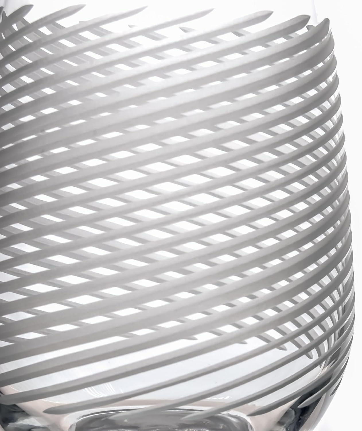 Rolf Glass Cyclone Stemless Wine Tumbler | 17 Ounce Set of 2 | Proudly Made in the USA | Large Engraved Wine Glasses | Lead-Free Glass