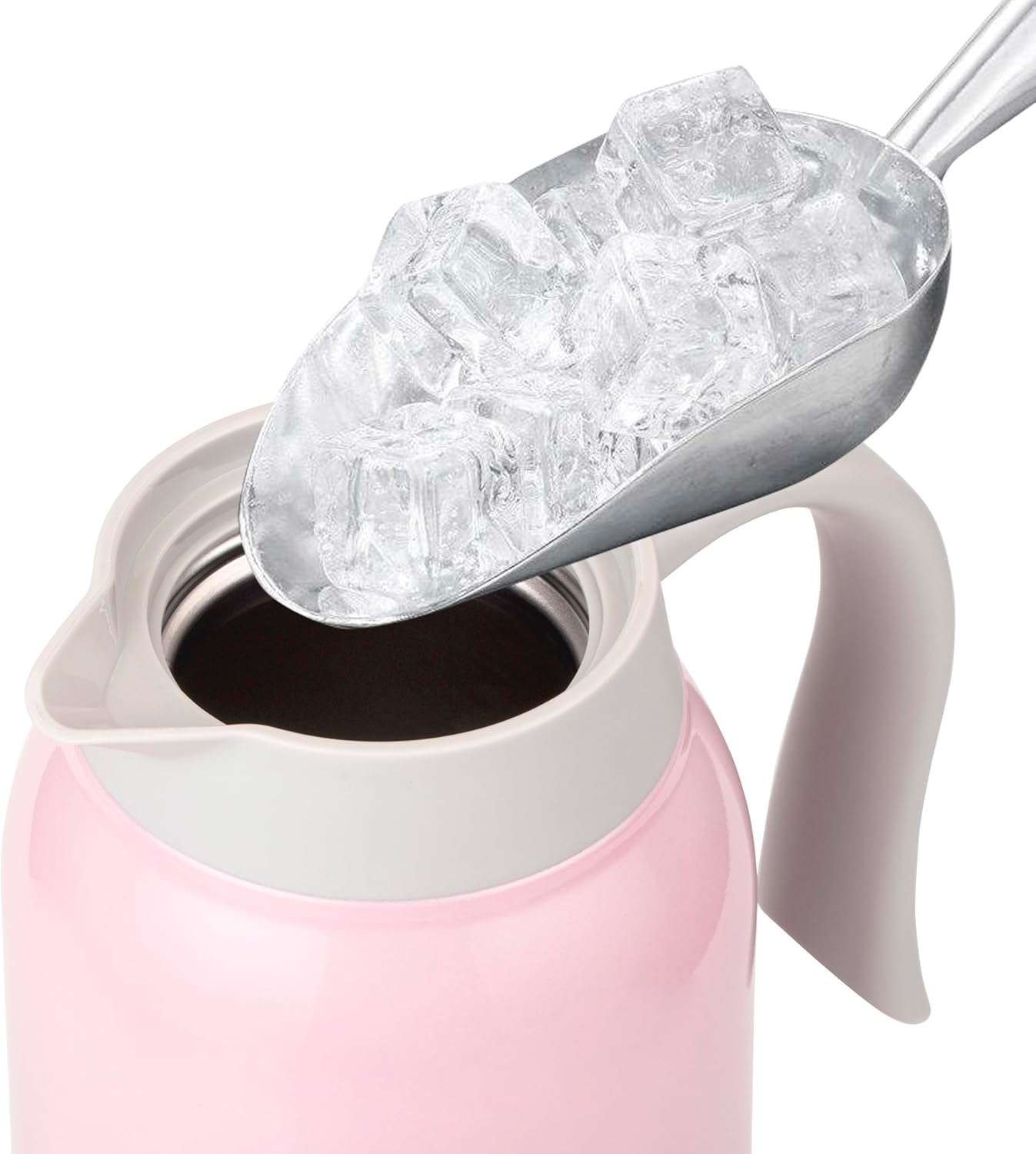 GiNT 51 Oz Stainless Steel Thermal Coffee Carafe, Double Walled Vacuum Insulated Flask, 12 Hour Heat Retention, 1.5 Liter Tea, Water, and Coffee Dispenser (Upgraded version Pink)