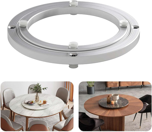 Pisman Aluminium Alloy Turntable Bearing, Heavy Duty Lazy Susan Rotating Bearing Turntable,Smooth Swivel Plate Hardware for Round Dining Table,DIY. Silent Rotating Base Only(8inch)