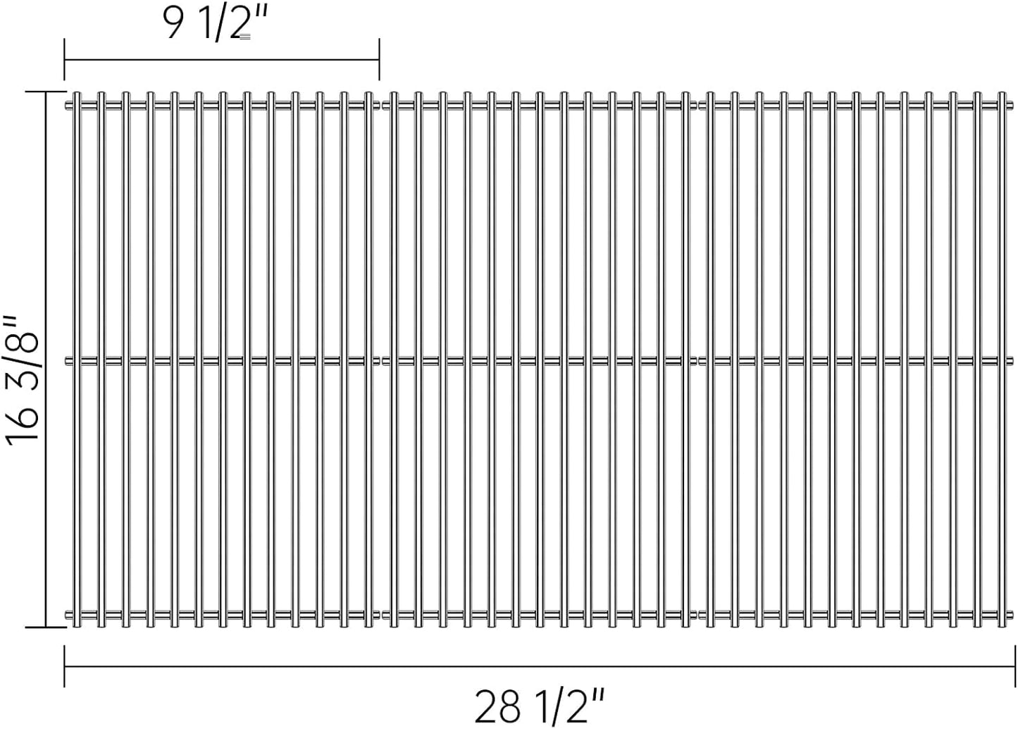 Kalomo Stainless Steel Grill Grates Grill Replacement Parts for BBQ Backyard Grill BY14-101-001-099 GBC1440WRSB-C GBC1449WBS-C GBC1449WRS-C, Uniflame GBC1030WRS-C GBC1134WRS Cooking Grids Accessories