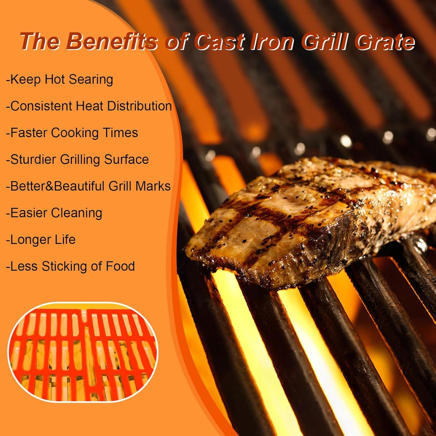 Grill Parts Replacement For Weber Genesis 300 Series E310, E320,E330,S310, S320, S330, EP310, EP320, EP330 with Front-Mounted Control,7620 Flavor Bar 62752 Burner 7524 Grates,7622 Heat Deflector