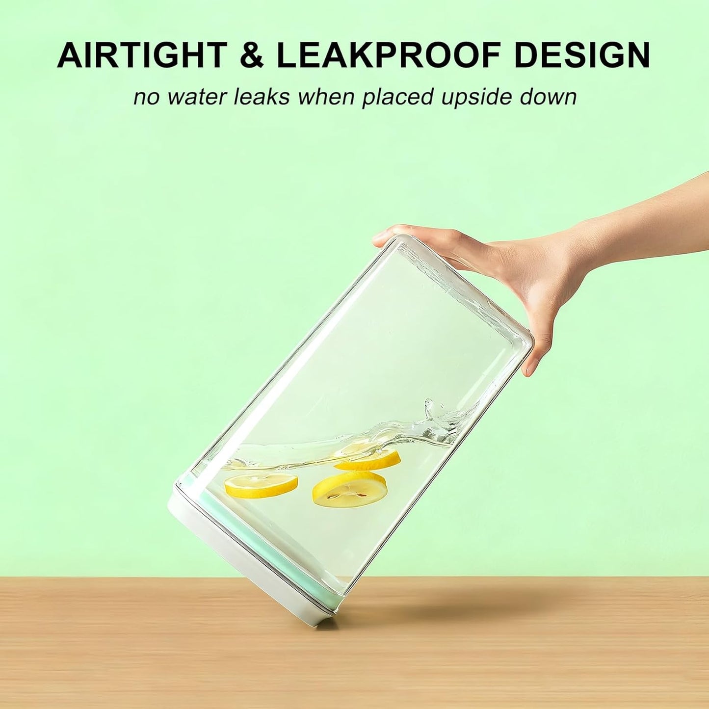 Rice Container Flour Container Airtight Food Storage Container - Pop Containers With Lids, Bpa Free Stackable Container for Coffee Cereal Spaghetti Kitchen Organizer (4000ml / 4.2qt *4)