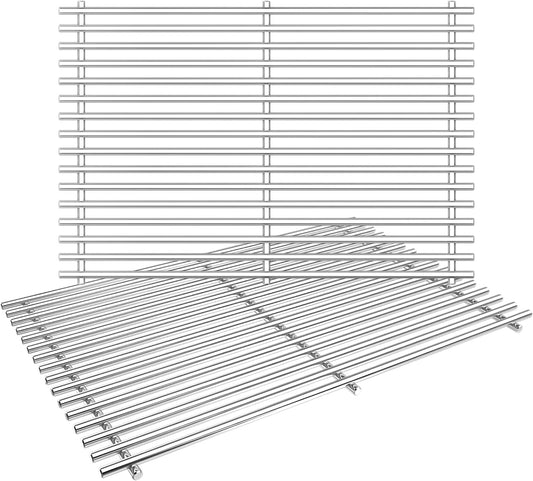 7639 Grill Grates for Weber Spirit I & II 300 Series, Spirit E/S 310 320, 304 Stainless Steel, Cooking Grates for Genesis Silver B/C, Genesis Gold B/C, Genesis Platinum B/C, 7638, 65906, 17.3", 2 Pack