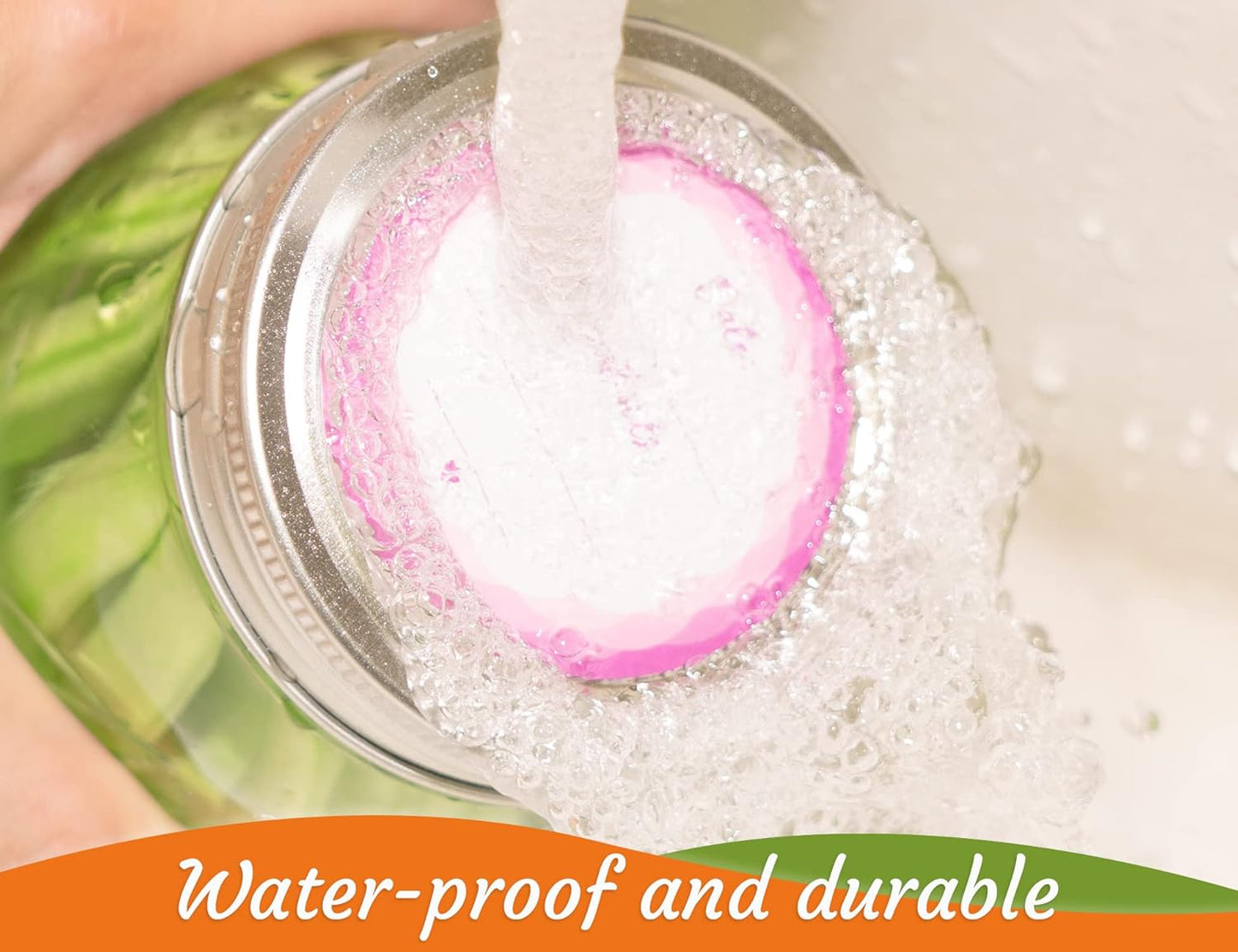 Removable Mason Jar Lid Labels, Canning Labels, Waterproof Write-On Pantry Sticker for Food Container, Glass Bottle, Canned Jam, Preserve, Home & Kitchen Organization, Set of 90 (Garden Flowers)