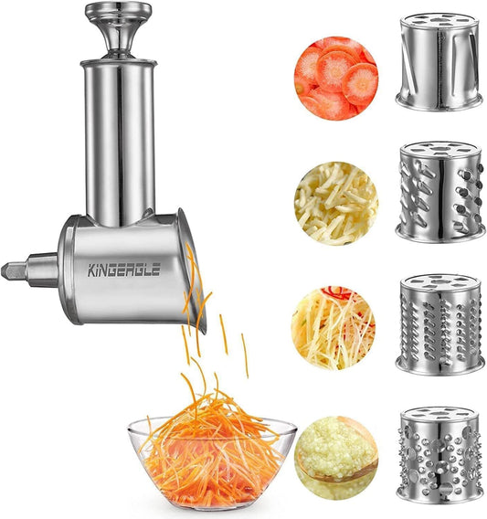 Stainless Steel Slicer Shredder Attachment for KitchenAid Mixer, Cheese Grater Attachment, Food Slicer for KitchenAid Mixer, Accessories for Kitchenaid