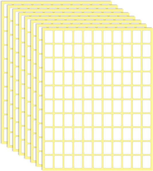 Sliverdew White Labels Stickers, 3300 Pack Small 0.5" x 0.75", Removable Blank Labels for School, Office, Kitchen, 110 Labels per Sheet, Paper, Rectangular, 3300pcs