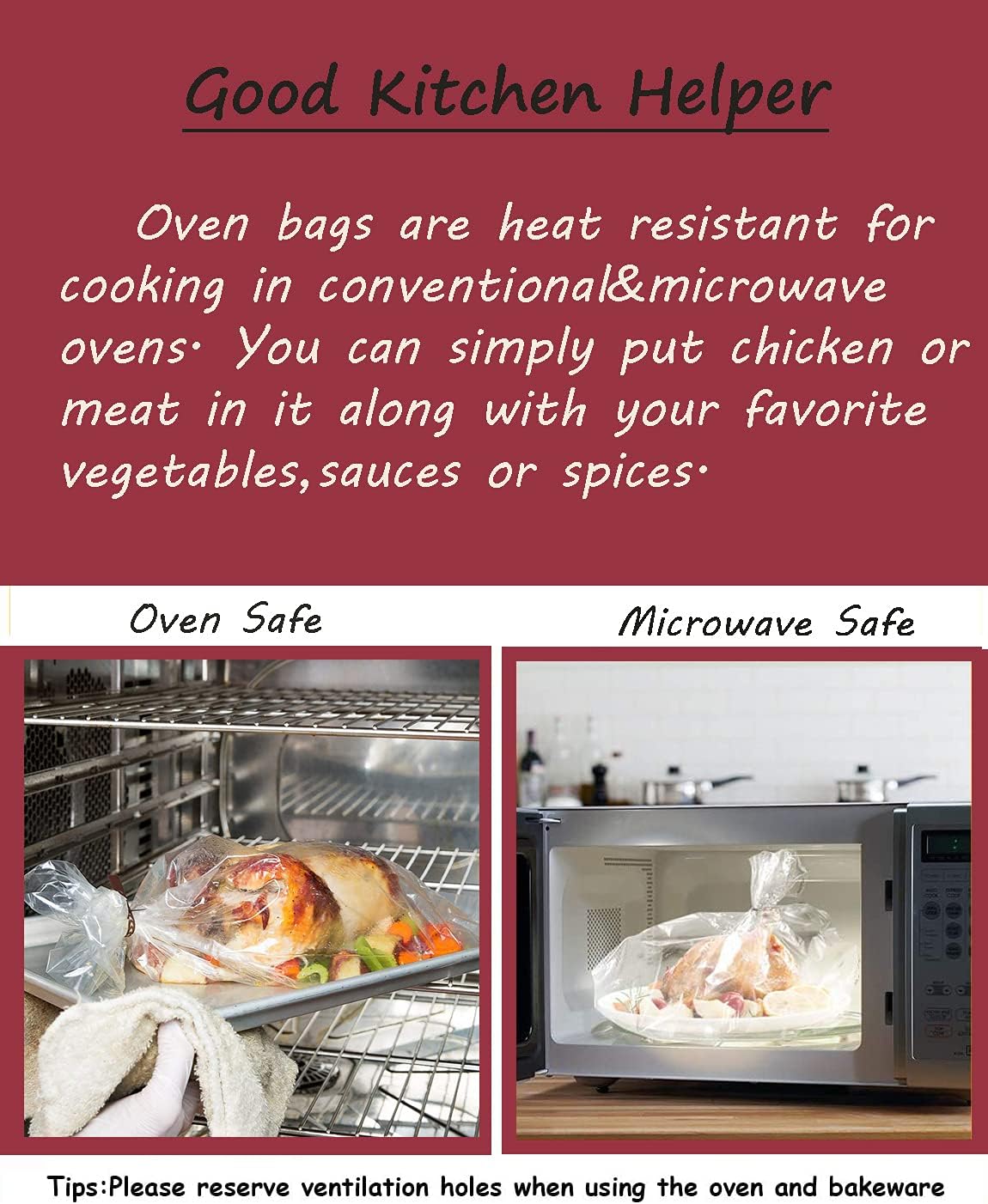 20 Counts Oven Bags Turkey Size | Large Oven Bag for Thangkgiving Day Turkey Roasting Cooking-2 Pack