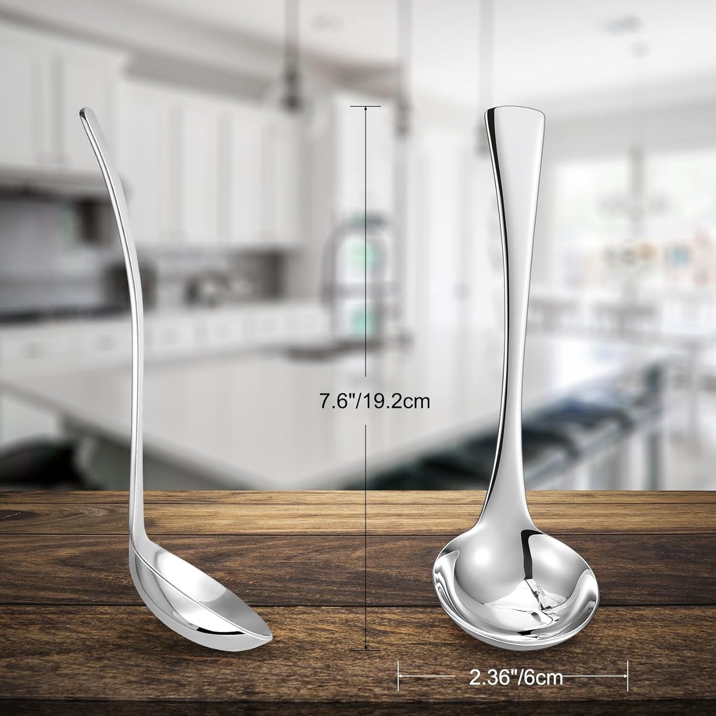 KEAWELL Austin Gravy Ladle, 18/10 Stainless Steel, 7.6 inch, Silver, Dishwasher Safe (1)