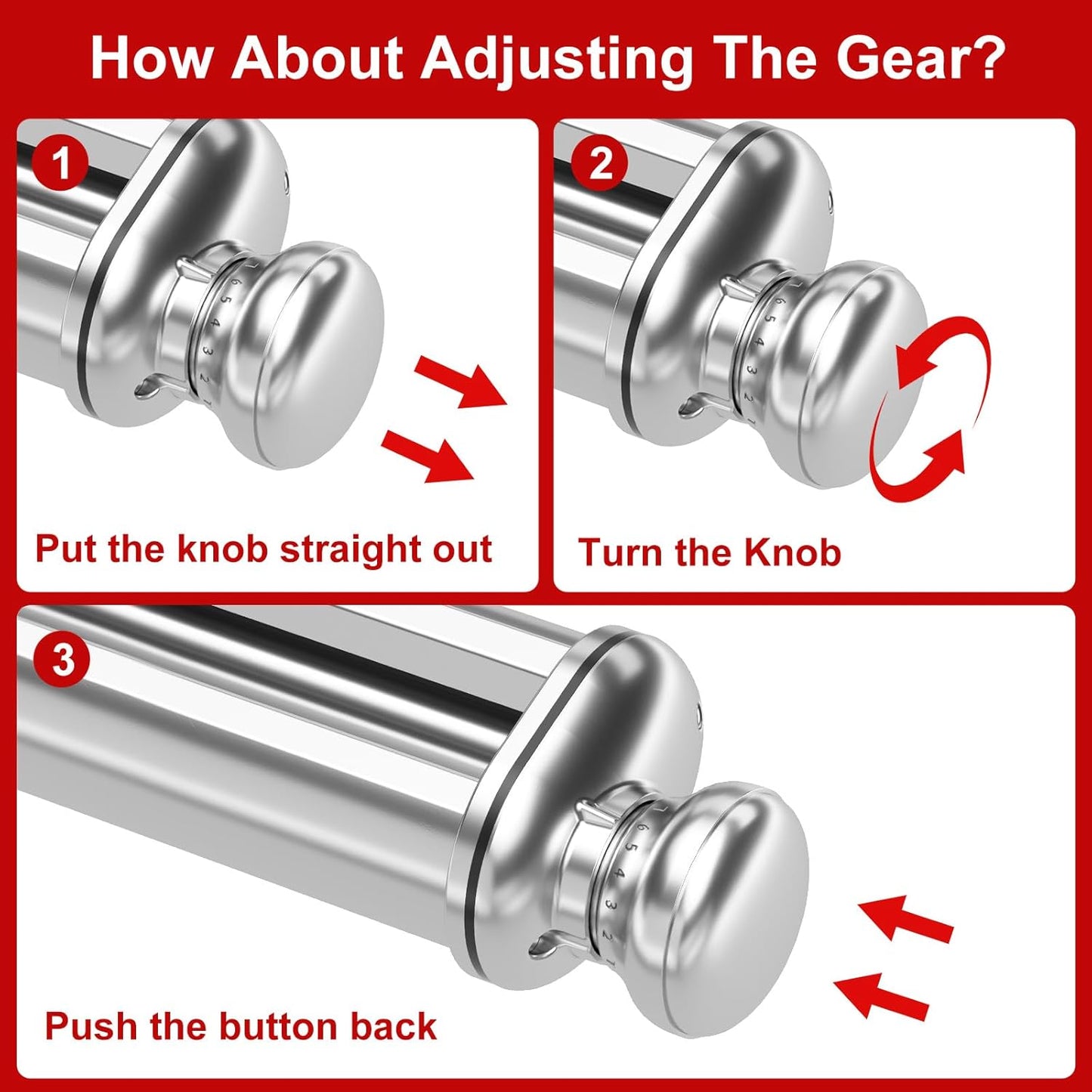 Pasta Maker Attachment for Kitchenaid Stand Mixer Included Pasta Sheet Roller, Spaghetti Cutter and Fettuccine Cutter, Pasta Maker Stainless Steel Accessories with 8-Speed Adjustable, 3 Piece